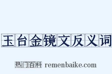 玉台金镜文反义词是什么意思的图片